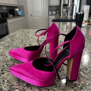 Pink Zara Platform Pumps